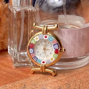 Venice Murano glass watch in gold